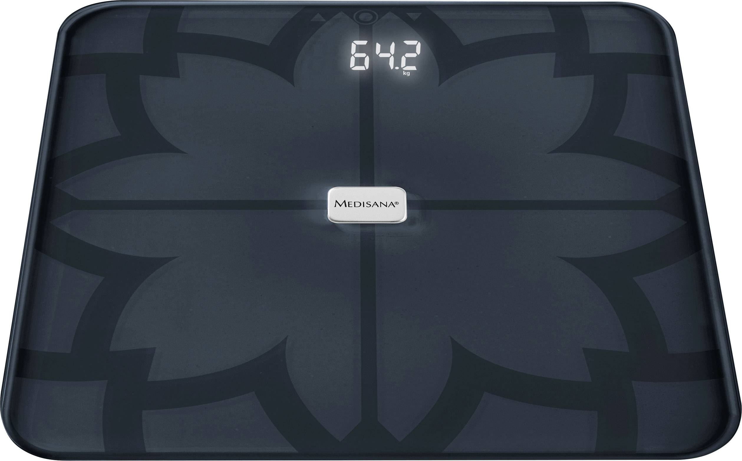 Digitale Personenwaage zeigt 64,2 kg an.