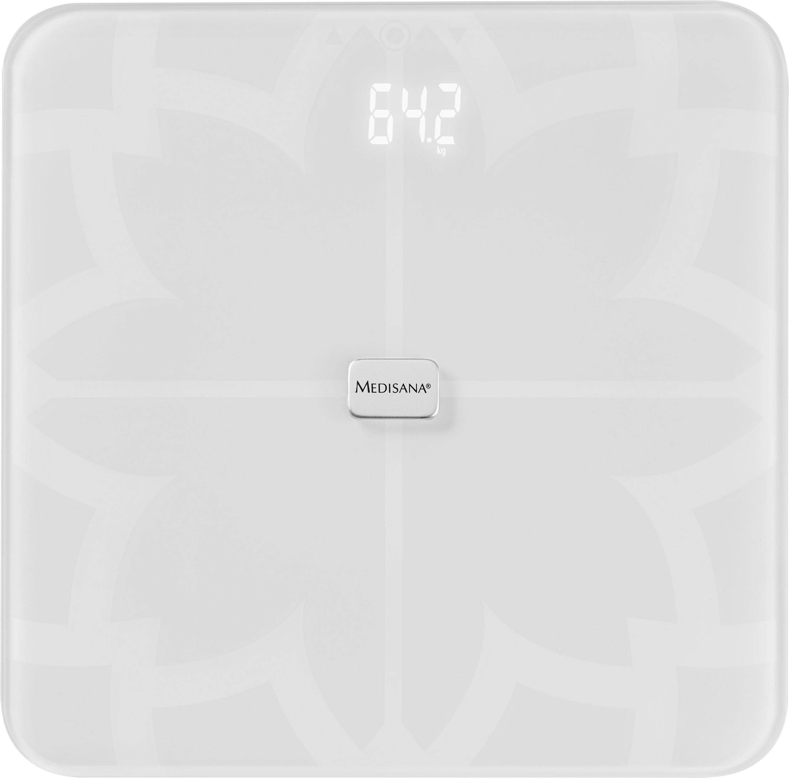Medisana BS 450 ws Körperanalysewaage 40511 Wägebereich (max.)=180 kg Weiß Mit Bluetooth, ITO-Sensoren