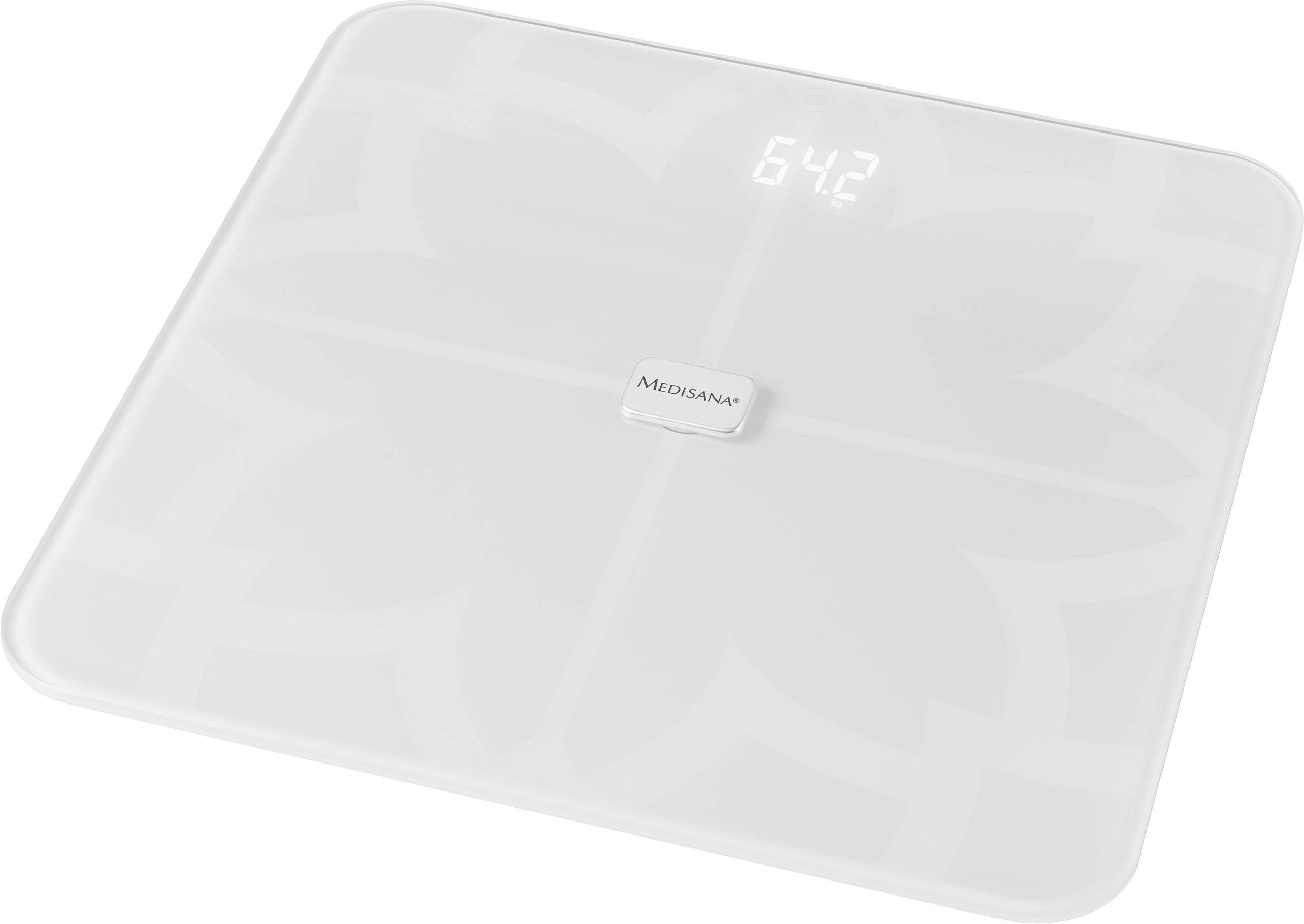 Medisana BS 450 ws Körperanalysewaage 40511 Wägebereich (max.)=180 kg Weiß Mit Bluetooth, ITO-Sensoren