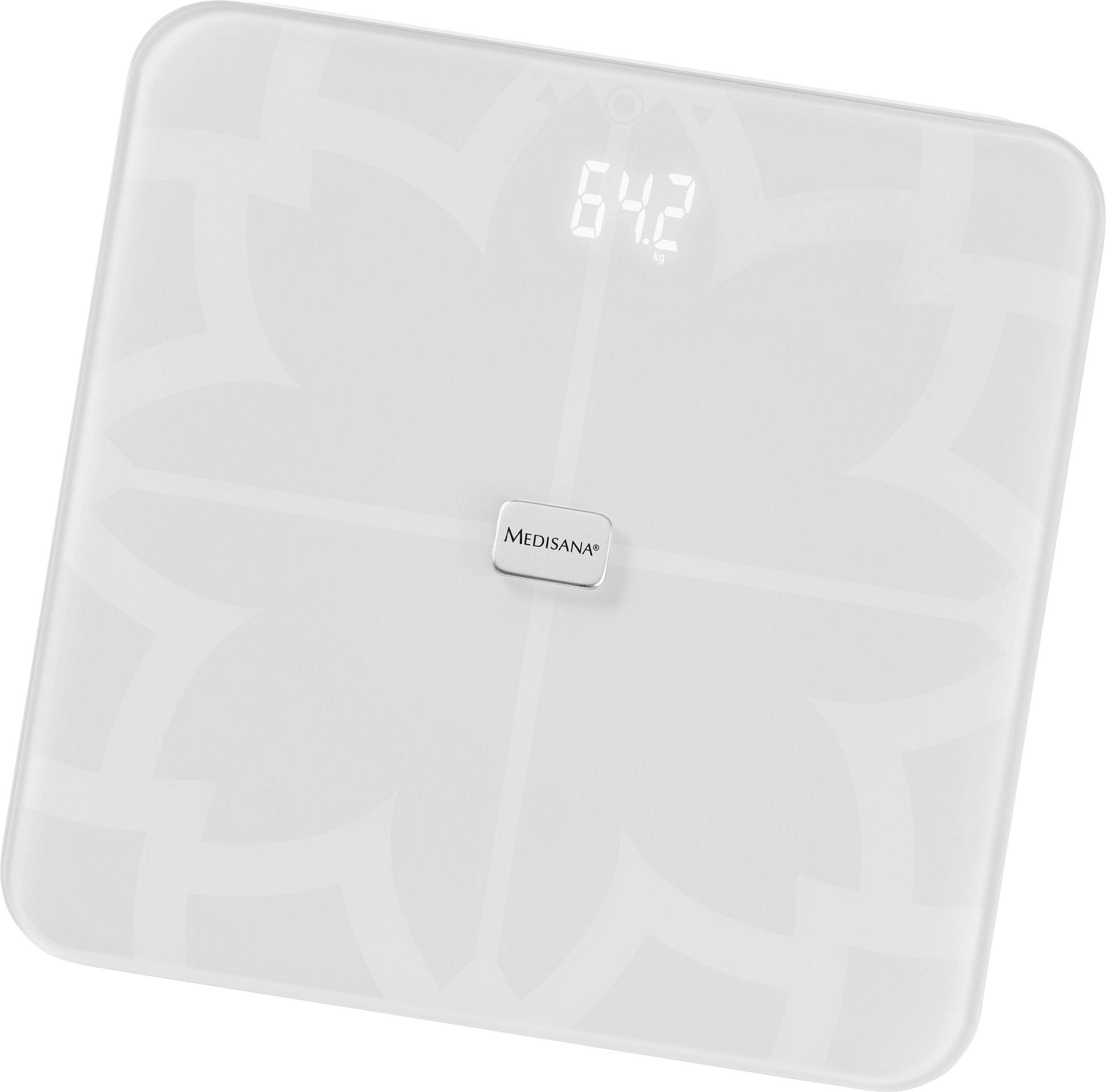 Medisana BS 450 ws Körperanalysewaage 40511 Wägebereich (max.)=180 kg Weiß Mit Bluetooth, ITO-Sensoren