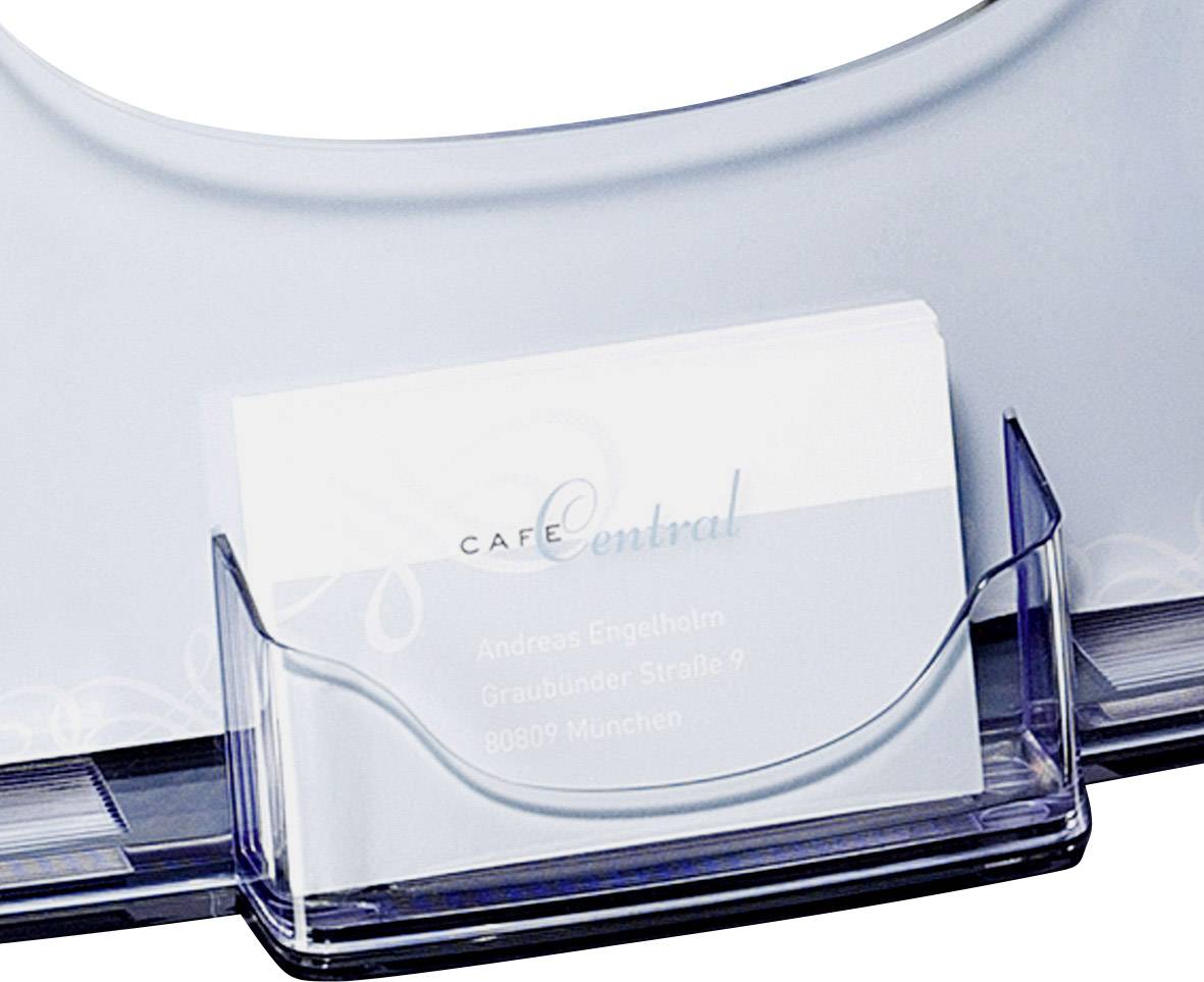 Sigel acrylic LH111 Tisch-Prospekthalter mit Visitenkartenfach Transparent DIN A4 Anzahl der Fächer 1 1 St. (B x H x T) 240 x 290 x 115 mm