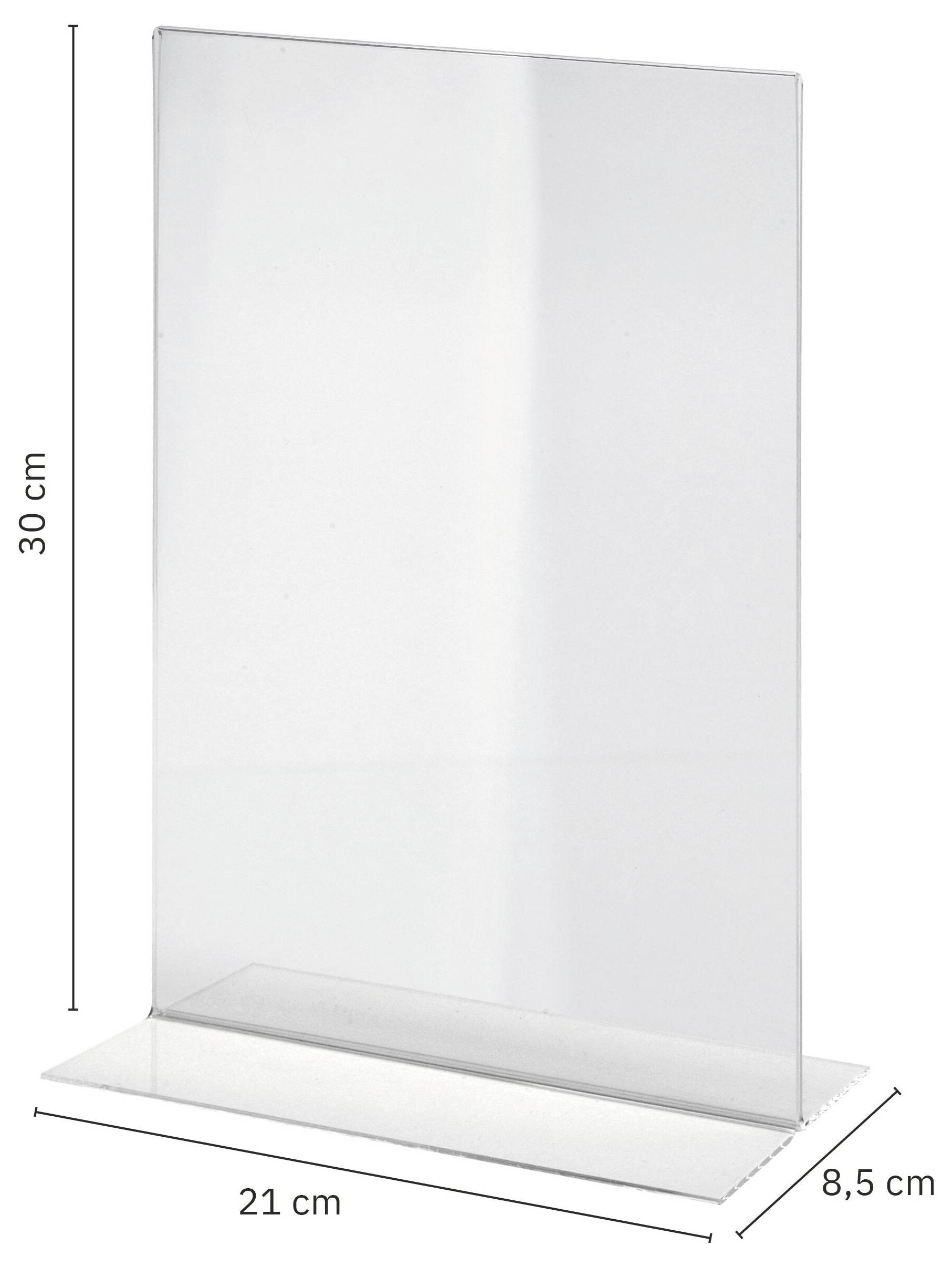 Sigel TA220 Tischaufsteller T-Form Verwendung für Papierformat: DIN A4 Glasklar 1 St.