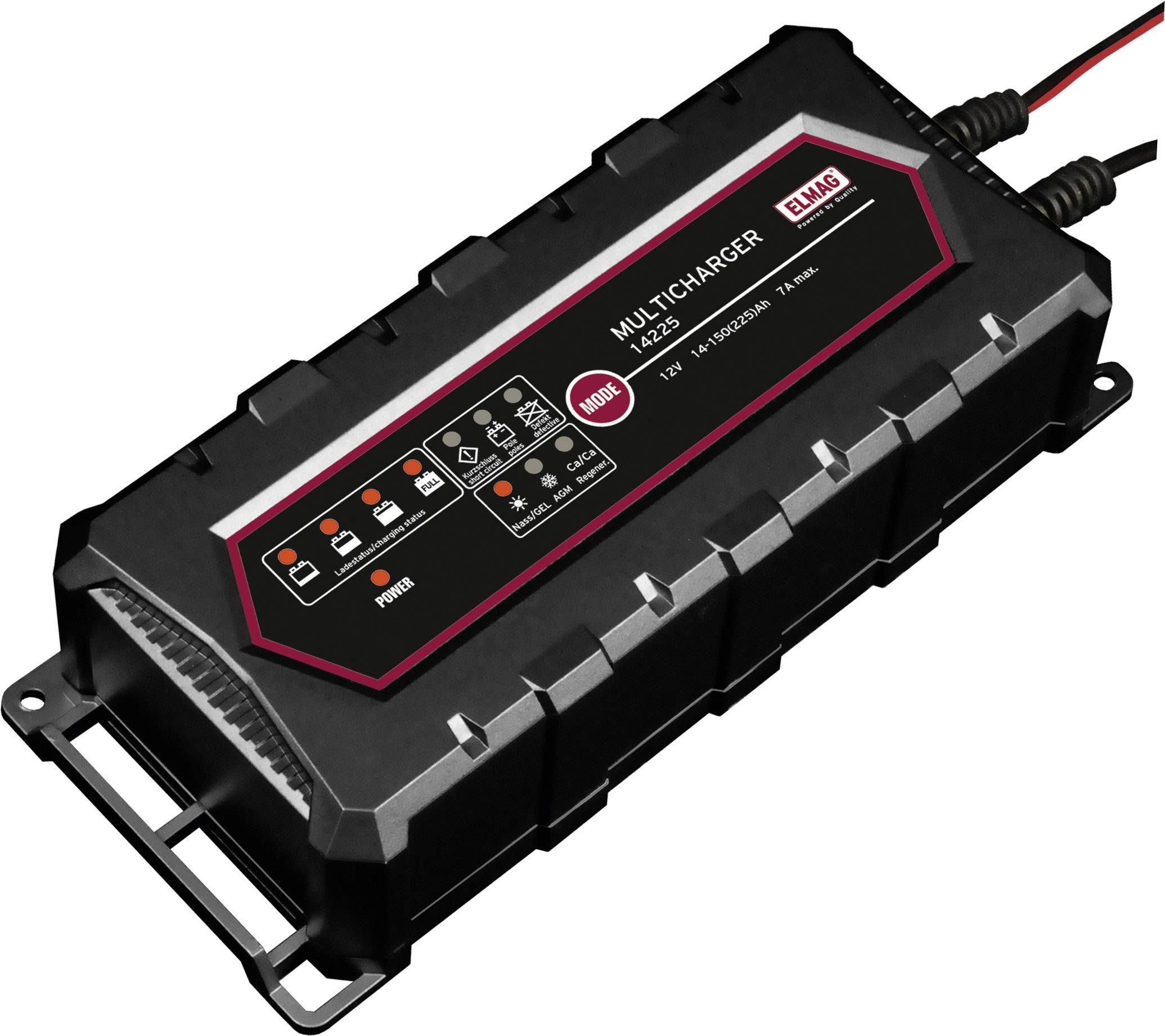 ELMAG MULTICHARGER 14225, max. 7,0 A. 56032 Automatikladegerät 12 V 7 A