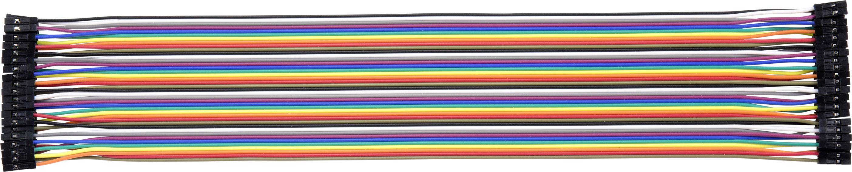Renkforce JKFF403 Jumper-Kabel Arduino, Banana Pi, Raspberry Pi® [40x Drahtbrücken-Buchse - 40x Drahtbrücken-Buchse] 30.00cm Bunt