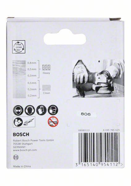 Bosch Accessories Topfbürste X-LOCK Clean for Metal, 75 mm, 0,3 mm, gewellter Stahldraht 2608620725 1 St.