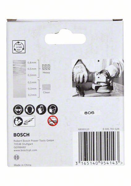 Bosch Accessories Topfbürste X-LOCK Clean for Inox, 75 mm, 0,3 mm, gewellter rostfreier Stahldraht 2608620728 1St.