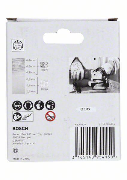 Bosch Accessories Topfbürste X-LOCK Heavy for Inox, 75 mm, 0,5 mm, gezopfter rostfreier Stahldraht 2608620729 1St.