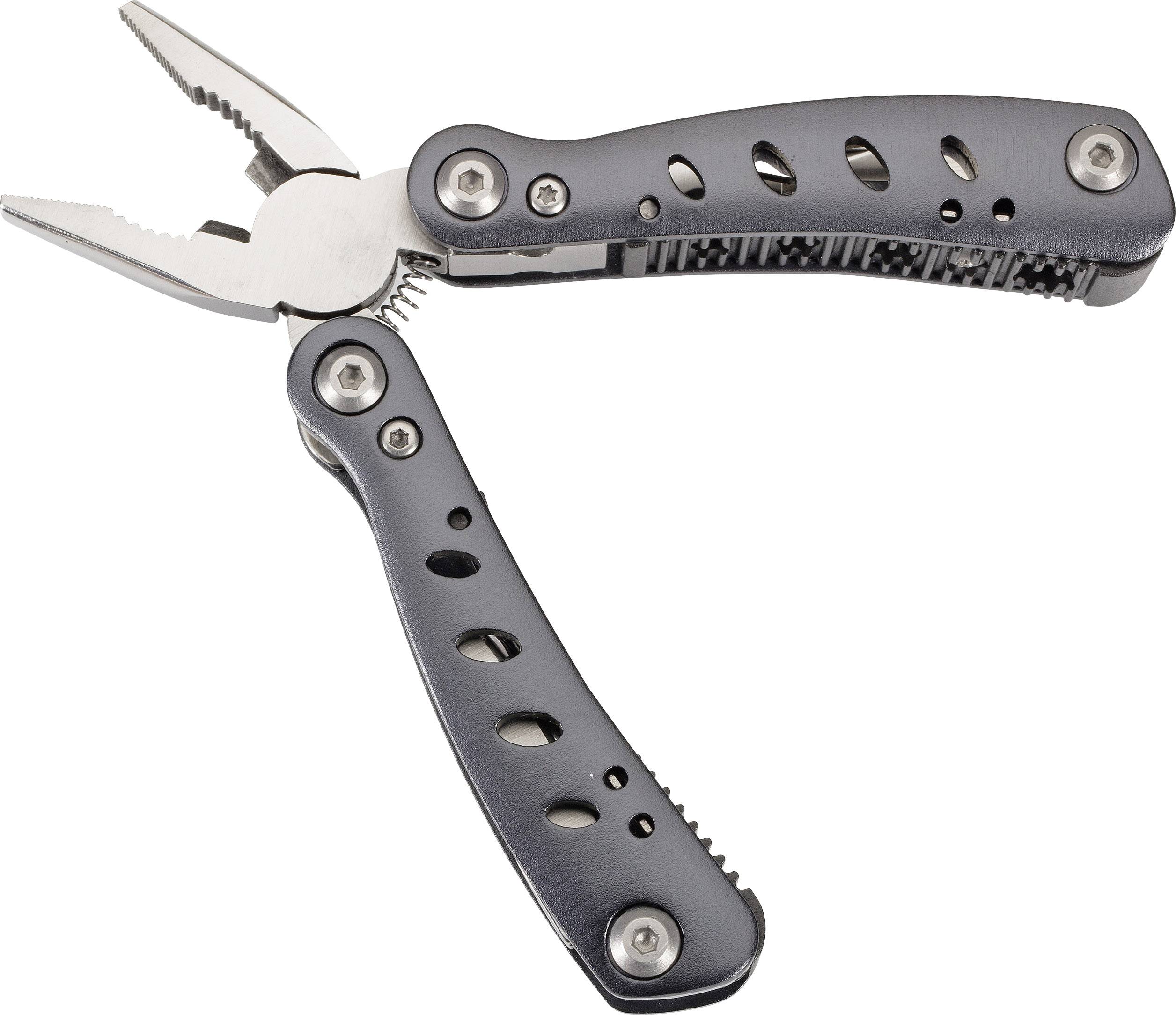 Herbertz Mini 107900 Multitool mit Holster Anzahl Funktionen 11 Edelstahl, Grau