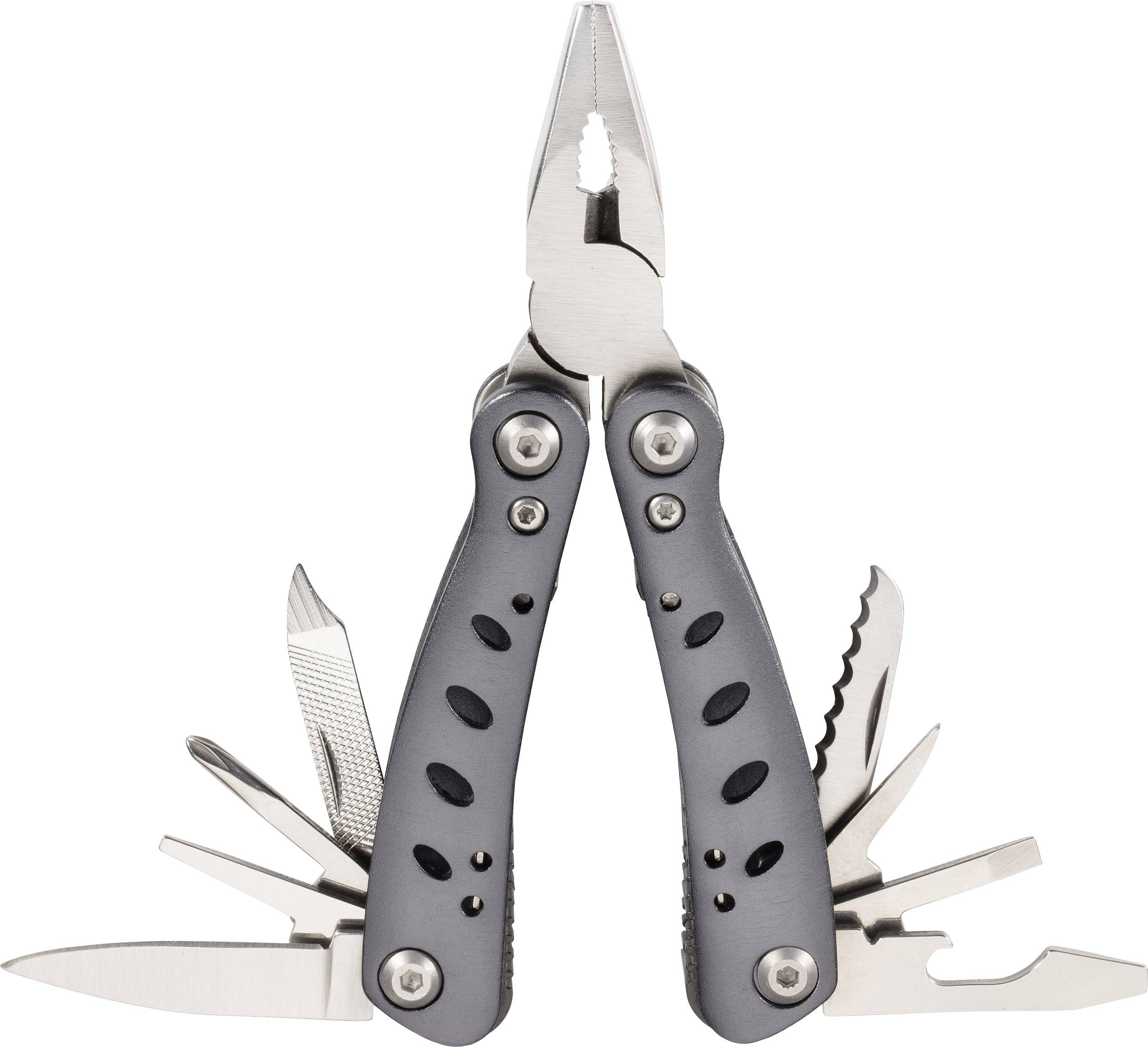 Herbertz Mini 107900 Multitool mit Holster Anzahl Funktionen 11 Edelstahl, Grau