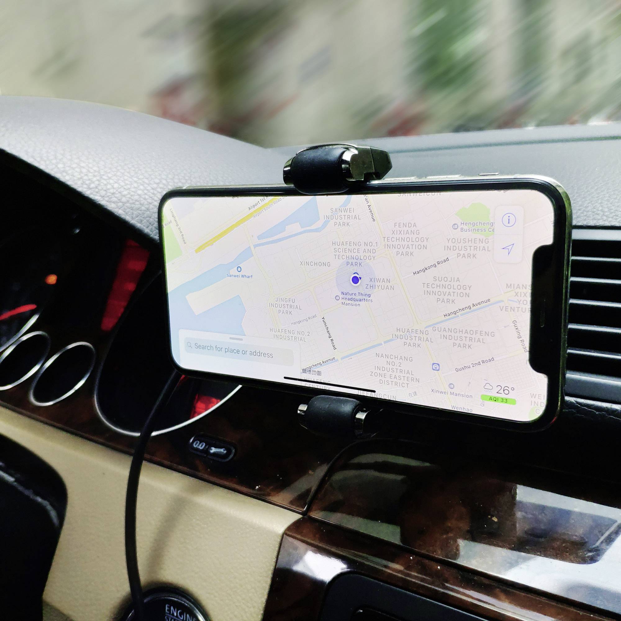 Terratec Induktions-Ladegerät ChargeAir Car 285804 Ausgänge Induktionslade-Standard Schwarz, Edelstahl