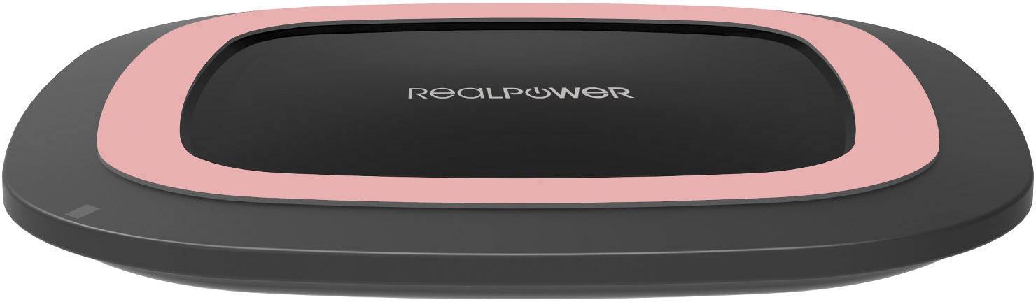 RealPower Induktions-Ladegerät 2000 mA FreeCharge-10 266105 Ausgänge Induktionslade-Standard Rosa