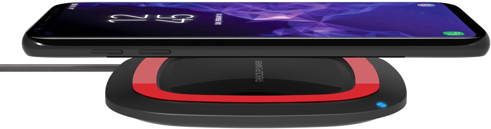 RealPower Induktions-Ladegerät 2000 mA FreeCharge-10 257639 Ausgänge Induktionslade-Standard Rot