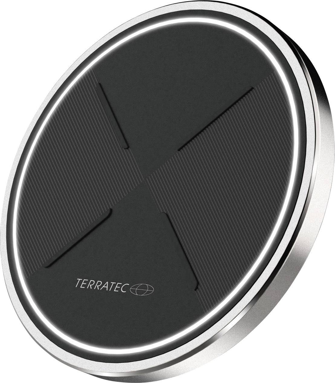 Terratec Induktions-Ladegerät ChargeAir Dot! 257478 Ausgänge Induktionslade-Standard Schwarz, Silber