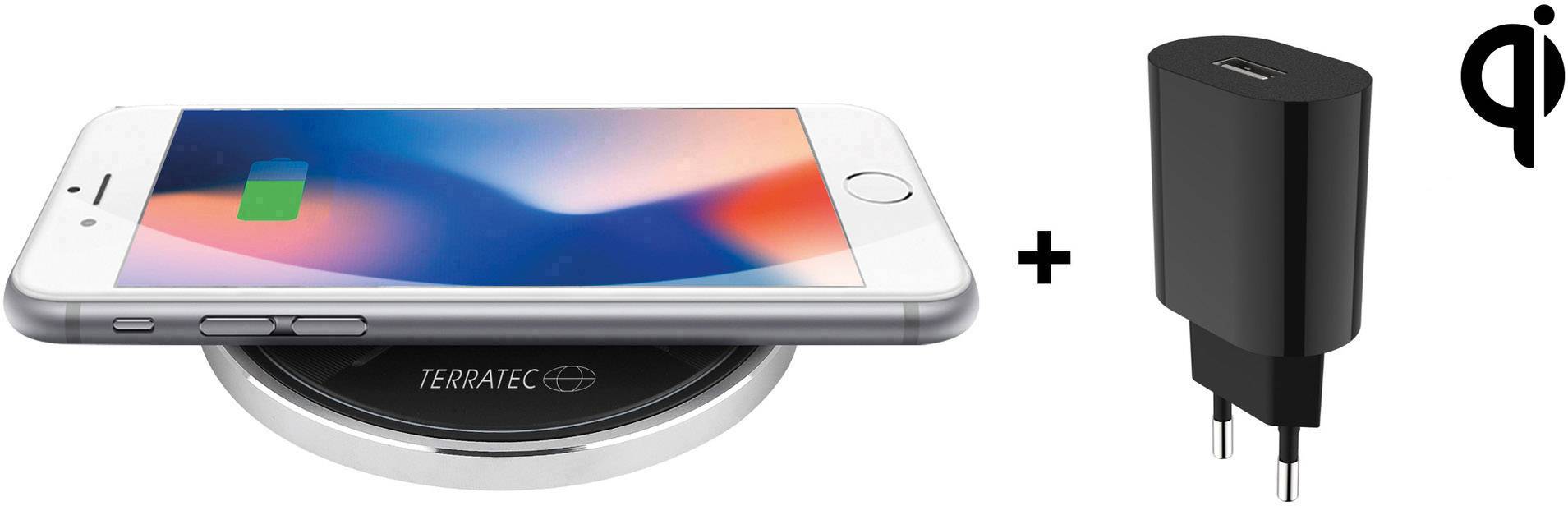 Terratec Induktions-Ladegerät 2000 mA ChargeAir Dot! 257478 Ausgänge Induktionslade-Standard Schwarz, Silber