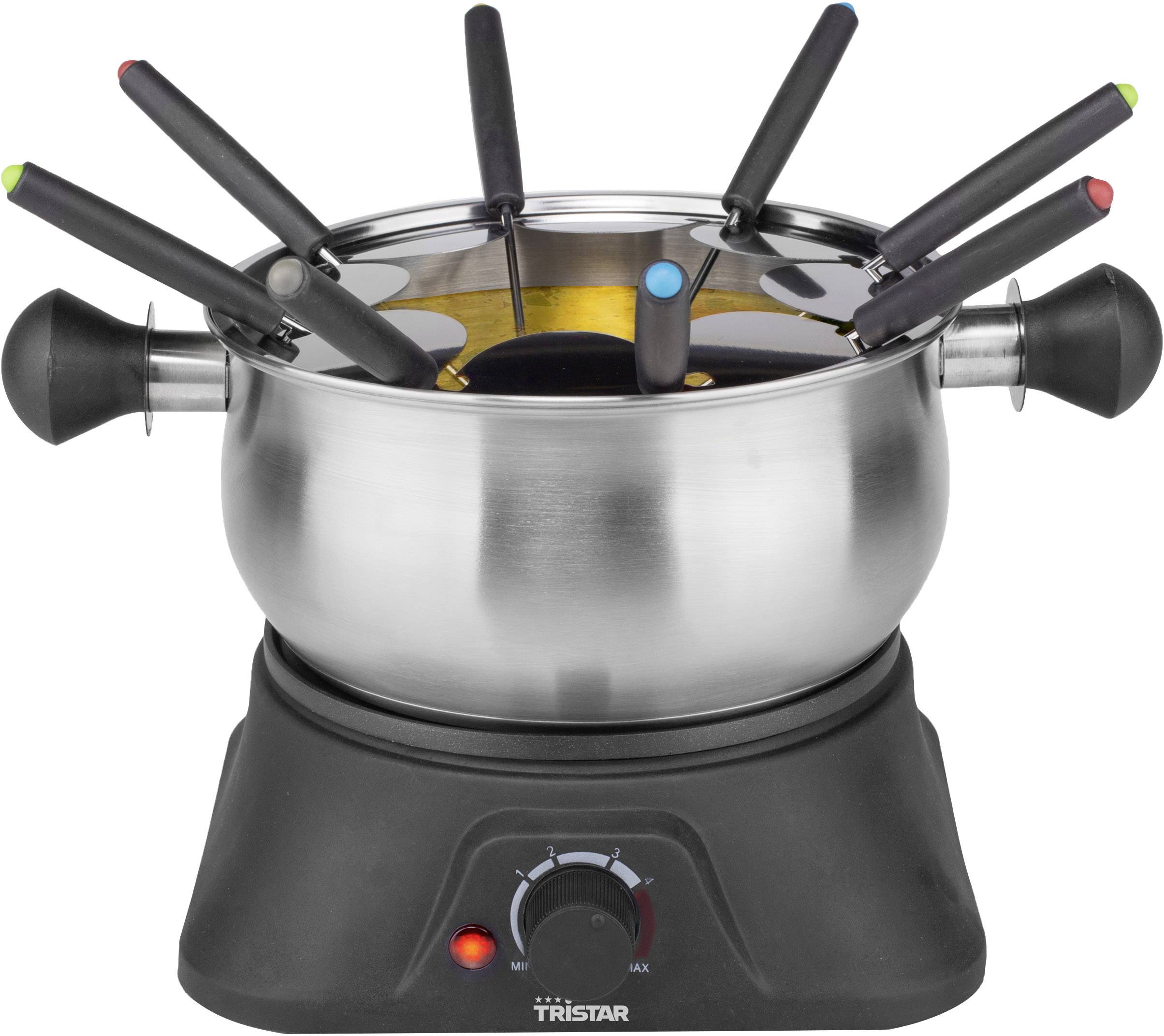Tristar FO-1109 Fondue 1400W 8 Fonduegabeln Schwarz, Edelstahl