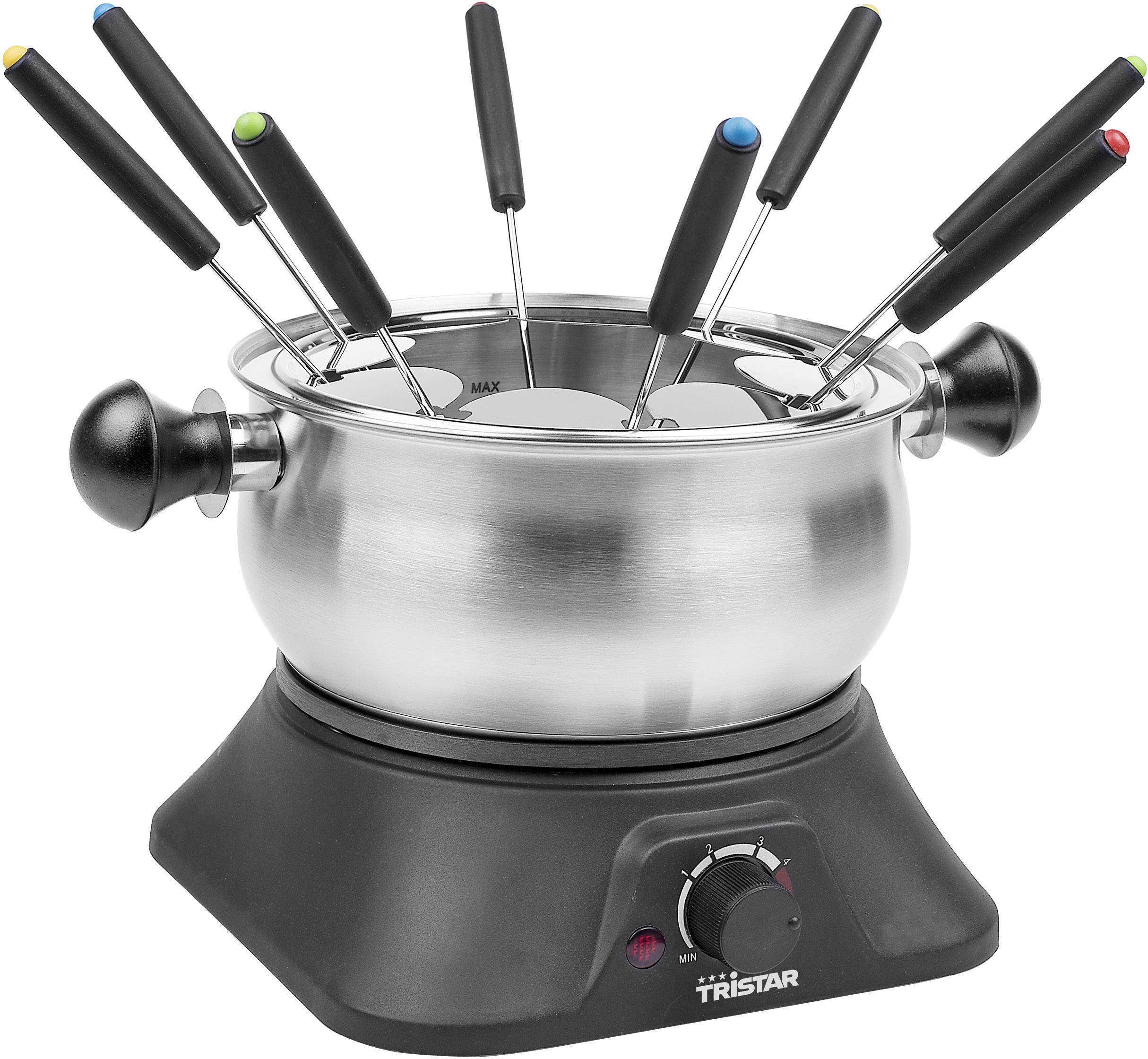 Tristar FO-1109 Fondue 1400W 8 Fonduegabeln Schwarz, Edelstahl