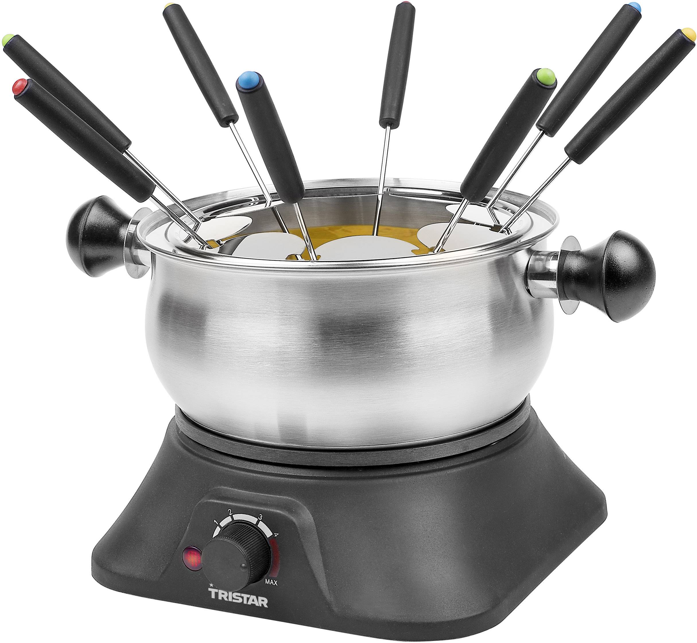 Tristar FO-1109 Fondue 1400W 8 Fonduegabeln Schwarz, Edelstahl