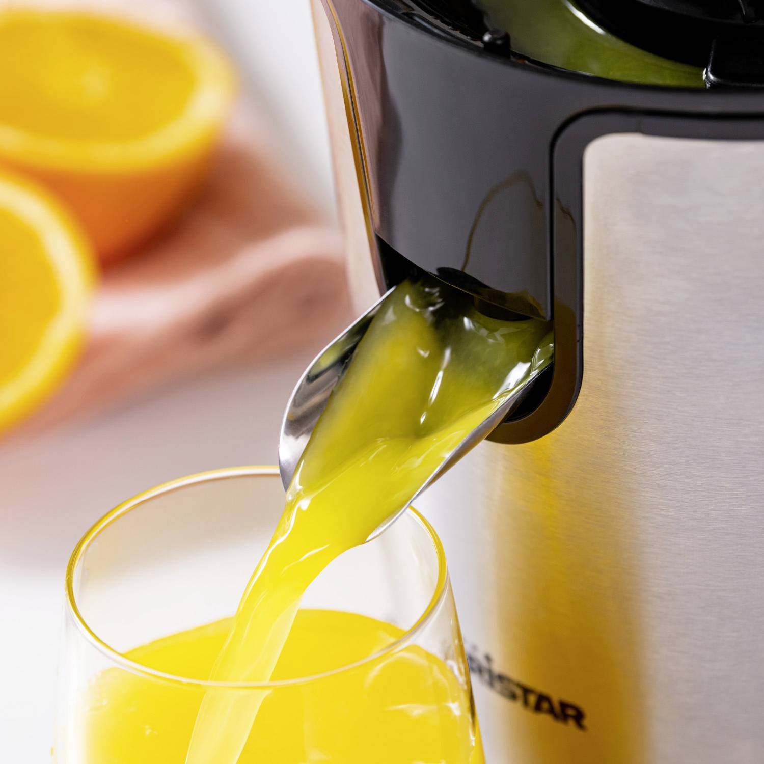 Tristar Zitruspresse CP-3002 85W Edelstahl, Schwarz