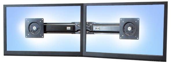 Ergotron - Befestigungskit (Griff, Halterung für zwei Monitore) - für 2 LCD-Displays - Schwarz - Bildschirmgröße: 43.2-6