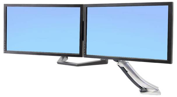 Ergotron - Befestigungskit (Griff, Halterung für zwei Monitore) - für 2 LCD-Displays - Schwarz - Bildschirmgröße: 43.2-6