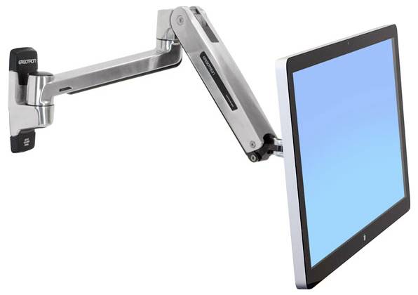 Ergotron 45-383-026 / LX Steh-Sitz-Wandmontage-LC Monitor-Wandhalterung 1 Display(s) 116,8cm (46") Silber