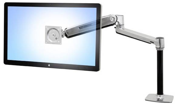 Ergotron 45-358-026 / LX Steh-Sitz-Tischmontage-L 1fach Monitor-Tischhalterung Aluminium