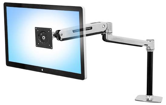Ergotron LX Sit Stand, Desk Mount LCD Arm, Polish Monitor-Tischhalterung 1 Display(s)