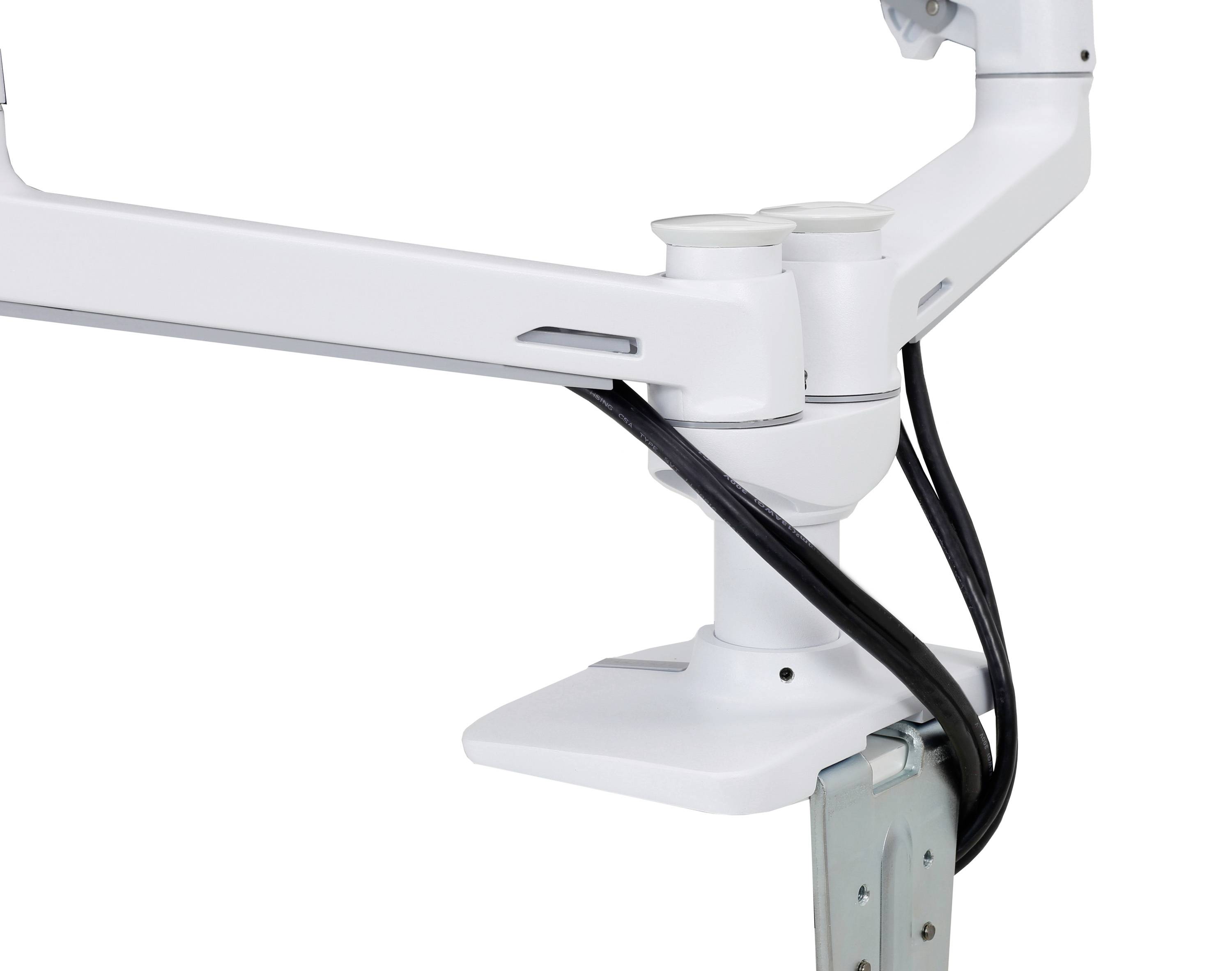 Ergotron LX Dual Arm Side by Side Desk Mount 2fach Monitor-Tischhalterung 38,1 cm (15") - 68,6 cm (27") Weiß Höhenverstellbar, Drehbar, Neigbar, Sch