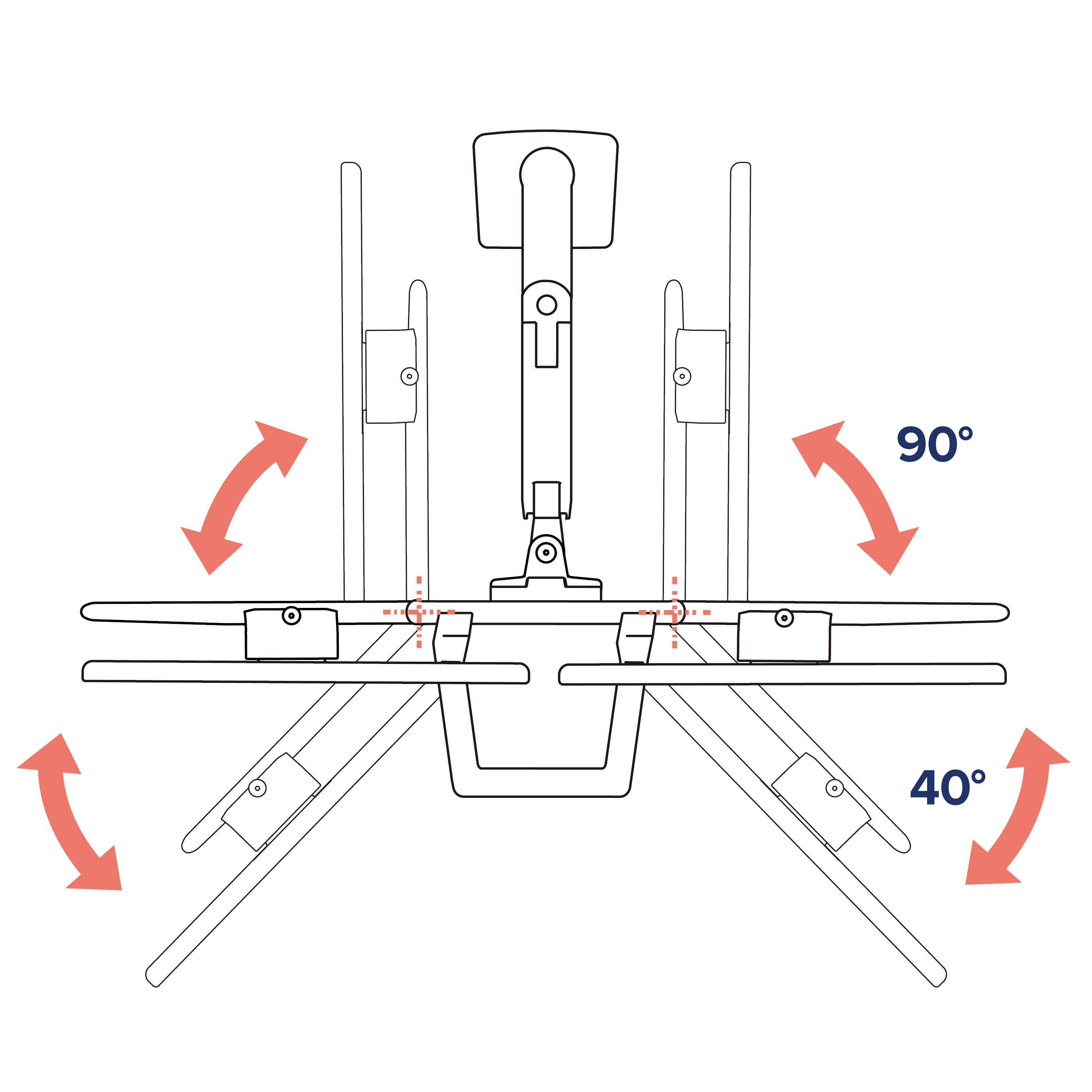 Ergotron HX Dual Arm Desk Mount Monitor-Tischhalterung 2 Display(s) 38,1 cm (15") - 81,3 cm (32") Weiß Drehbar, Höhenverstellbar, Neigbar, Schwenkb
