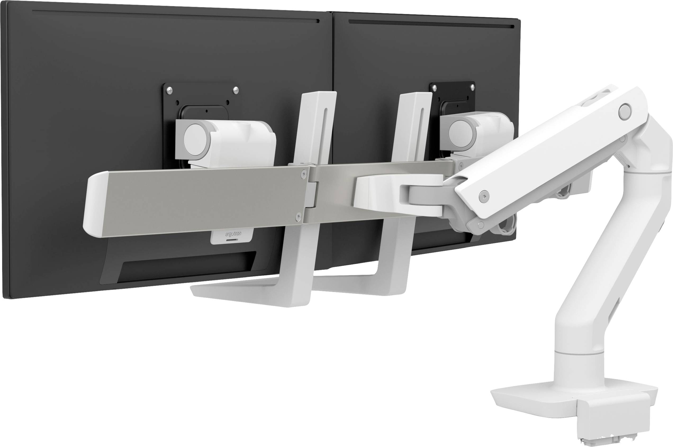 Ergotron HX Desk Dual Monitor Arm - Befestigungskit (Griff, Gelenkarm, Spannbefestigung für Tisch, Tischplattenbohrung, 2 Drehgelenke