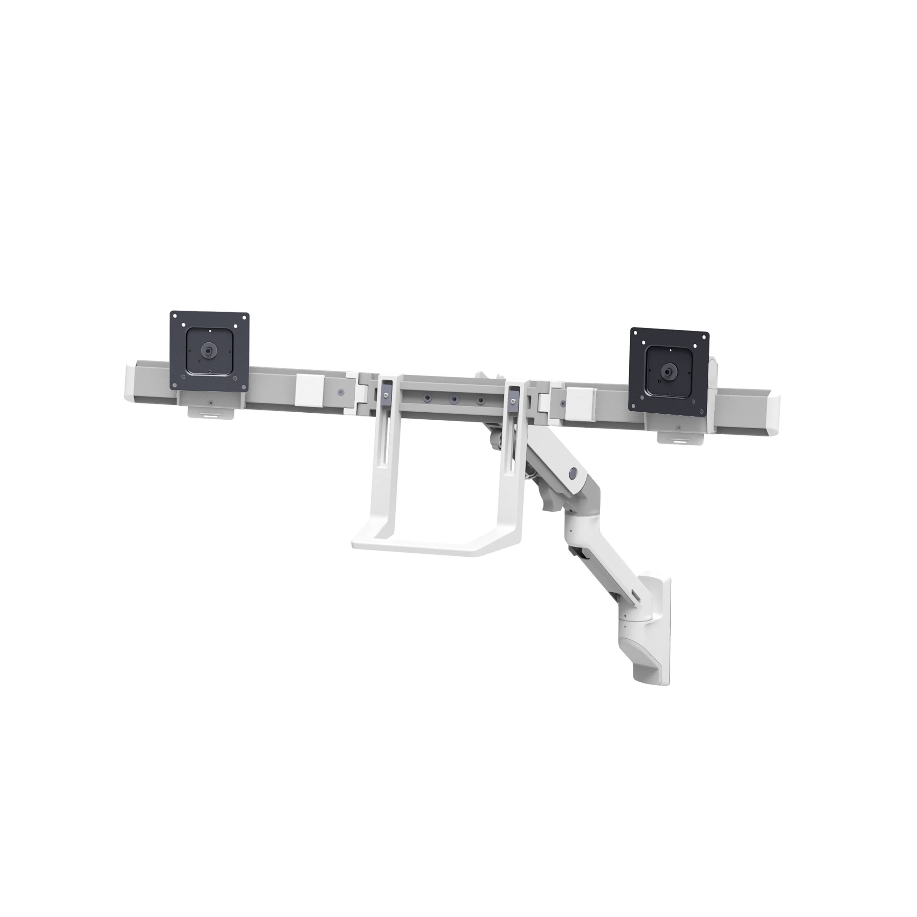 Ergotron HX Dual Arm Wall Mount Monitor-Wandhalterung 2 Display(s) 38,1 cm (15") - 81,3 cm (32") Weiß Drehbar, Höhenverstellbar, Neigbar, Schwenkba