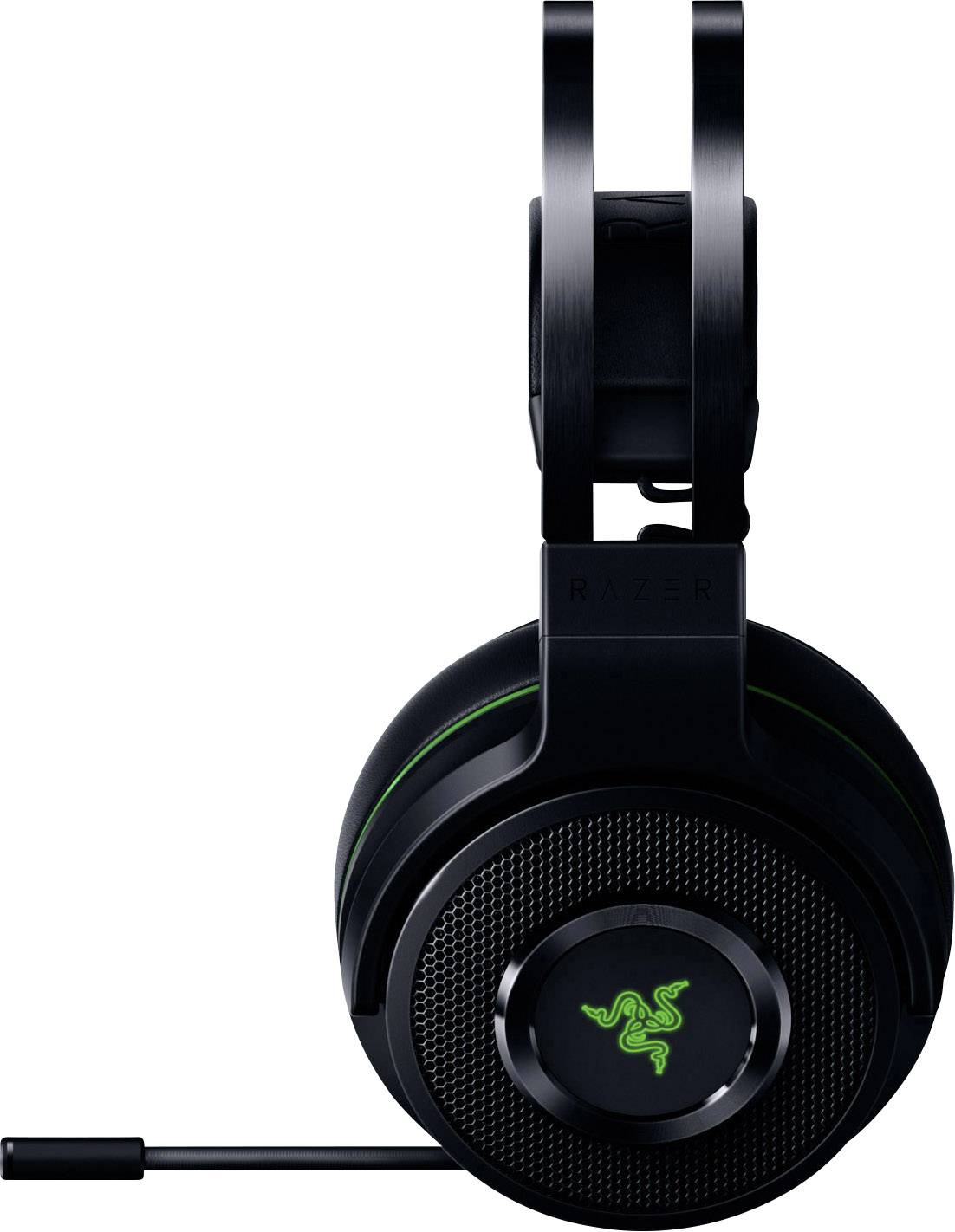 RAZER Thresher 7.1 Xbox One Over Ear Headset kabelgebunden 7.1 Surround Schwarz, Grün Noise Cancelling Lautstärkeregelung Gaming