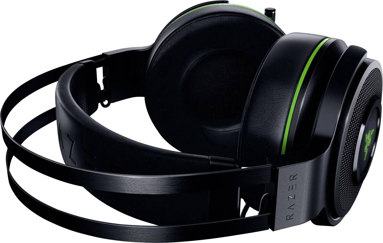 RAZER Thresher 7.1 Xbox One Over Ear Headset kabelgebunden 7.1 Surround Schwarz, Grün Noise Cancelling Lautstärkeregelung Gaming