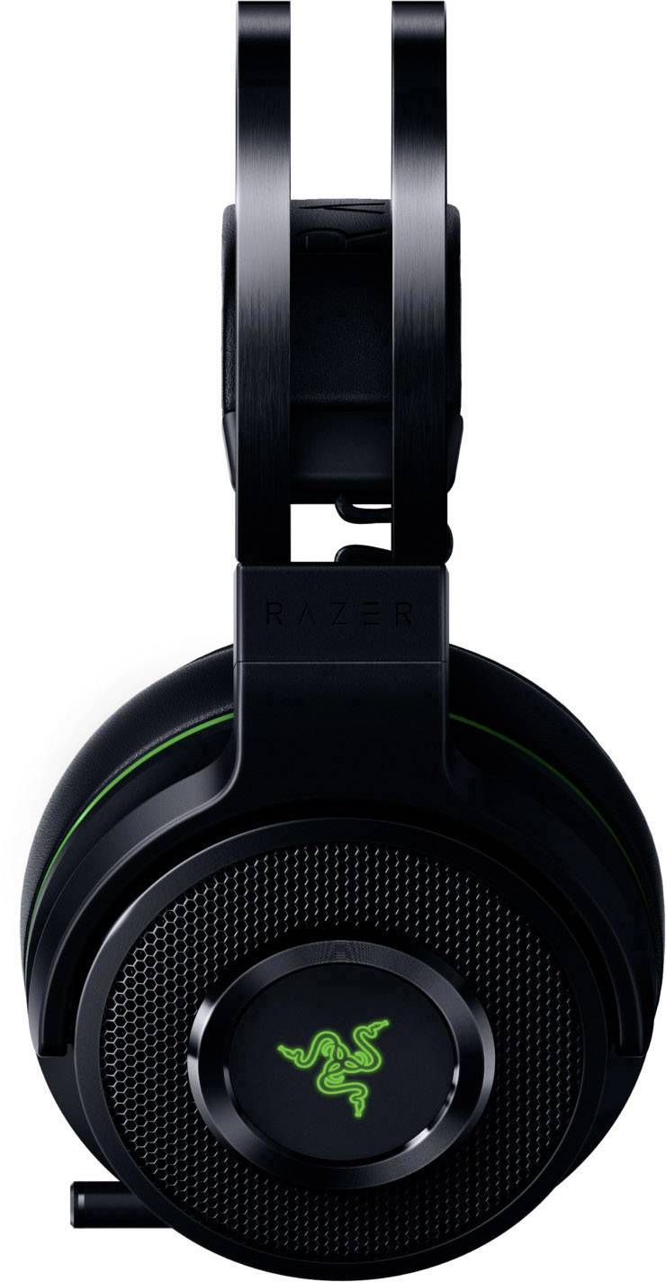 RAZER Thresher 7.1 Xbox One Over Ear Headset kabelgebunden 7.1 Surround Schwarz, Grün Noise Cancelling Lautstärkeregelung Gaming