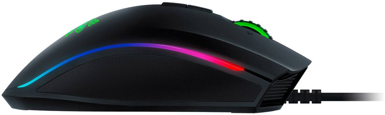 RAZER Mamba Elite Gaming-Maus USB Optisch Schwarz 9 Tasten 16000 dpi Beleuchtet, Integrierter Profilspeicher