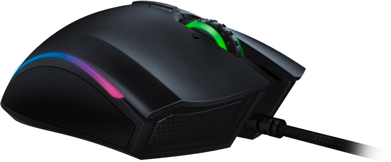 RAZER Mamba Elite Gaming-Maus USB Optisch Schwarz 9 Tasten 16000 dpi Beleuchtet, Integrierter Profilspeicher