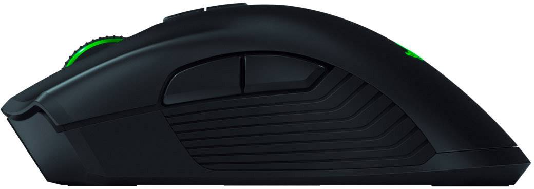 RAZER Mamba Gaming-Maus Kabelgebunden, Kabellos Optisch Schwarz 7 Tasten 16000 dpi Beleuchtet, Integrierter Profilspeicher, Wiederaufladbar