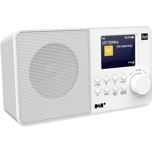 Dual DAB 18 C Radio portative DAB+, FM blanc