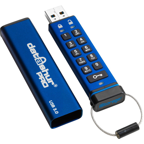 IStorage datAshur® PRO USB-Stick 16 GB Blau IS-FL-DA3-256-16 USB 3.2 Gen 1 (USB 3.0)