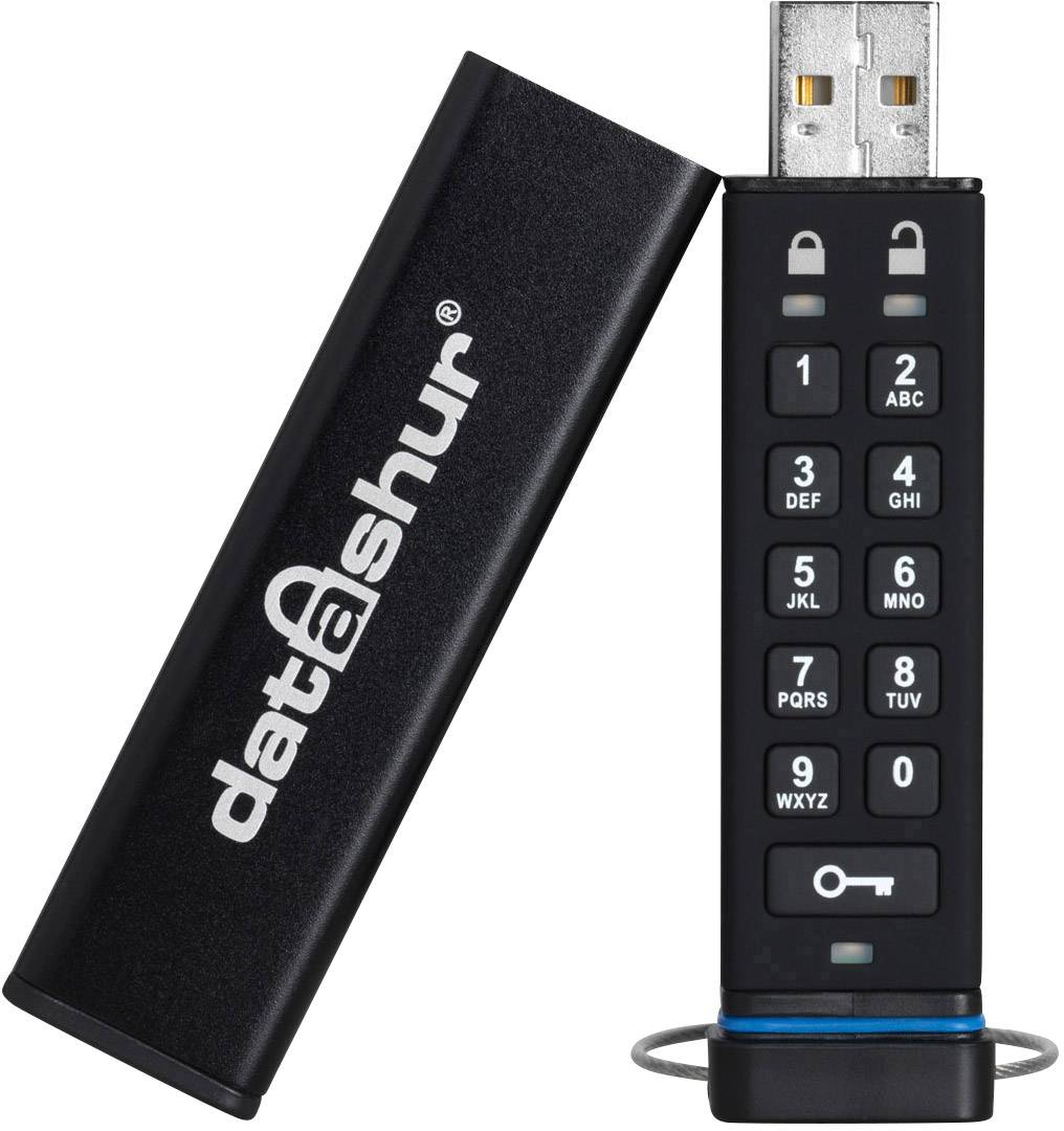 IStorage datAshur® USB-Stick 8GB Schwarz IS-FL-DA-256-8 USB-A (USB 2.0)