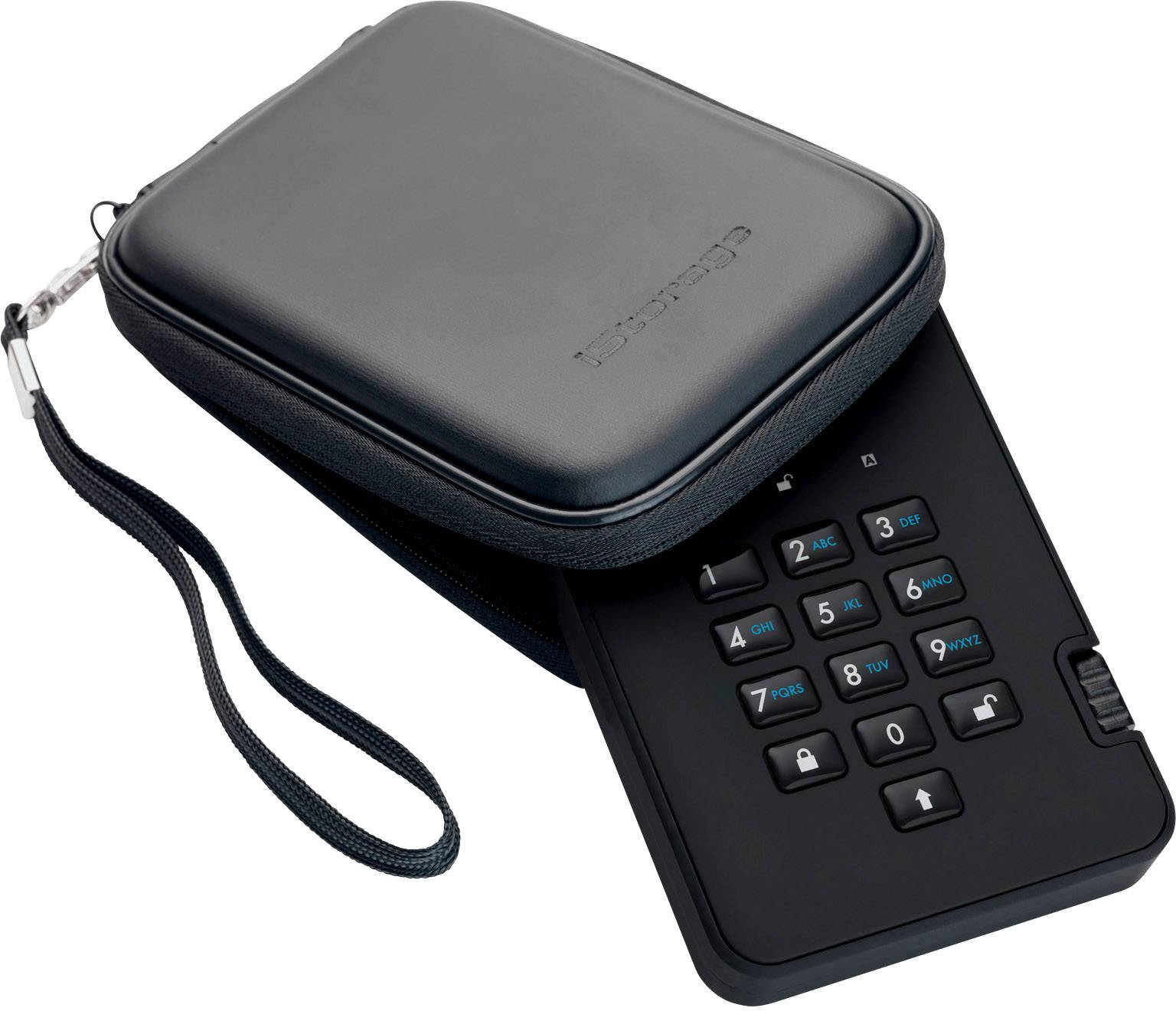 IStorage diskAshur 2® 500GB Externe Festplatte 6.35cm (2.5 Zoll) USB-A (USB 3.2 Gen 2) Schwarz IS-DA2-256-500-B