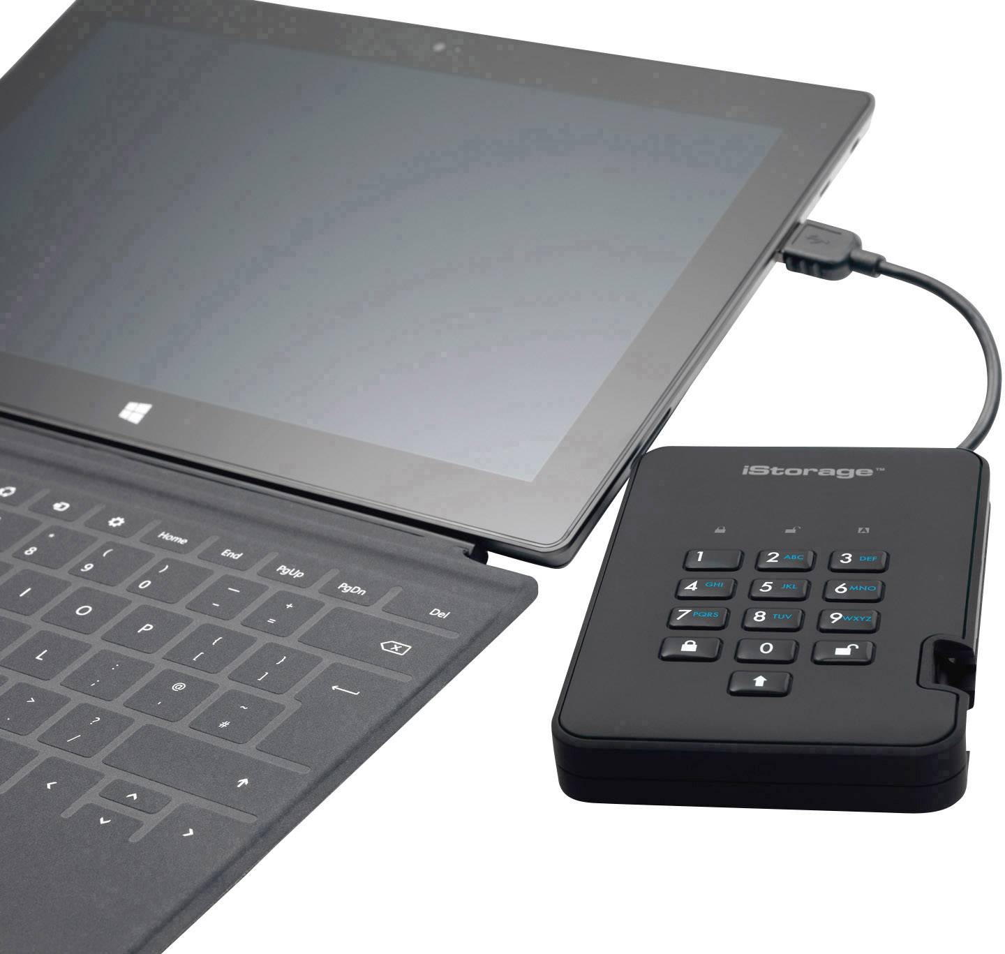 iStorage diskAshur 2® 500 GB Externe Festplatte 6.35 cm (2.5 Zoll) USB 3.2 Gen 2 (USB 3.1) Schwarz IS-DA2-256-500-B