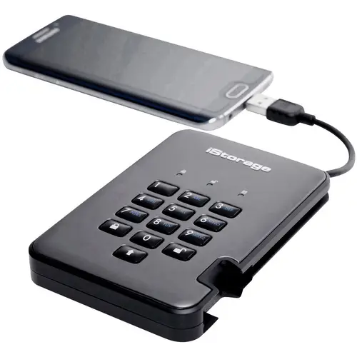 IStorage diskAshur PRO 2® 500 GB Externe Festplatte 6.35 cm (2.5 Zoll) USB-A (USB 3.2 Gen 2) Graphi IStorage diskAshur PRO 2® 500 GB Externe Festplatte 6.35 cm (2.5 Zoll) USB-A (USB 3.2 Gen 2) Graphi