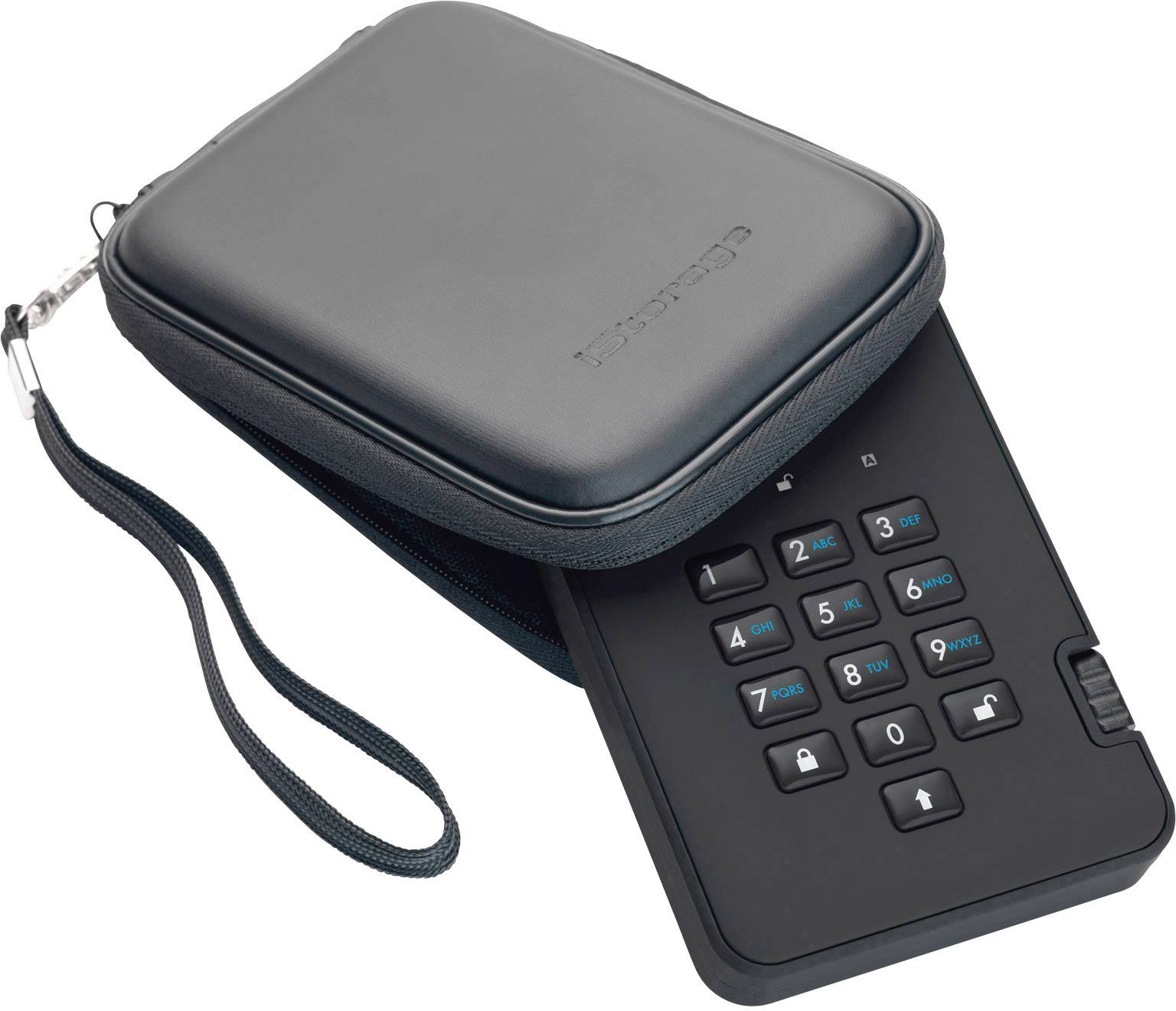 iStorage diskAshur 2® 128 GB Externe SSD USB-A (USB 3.2 Gen 2) Schwarz IS-DA2-256-SSD-128-B