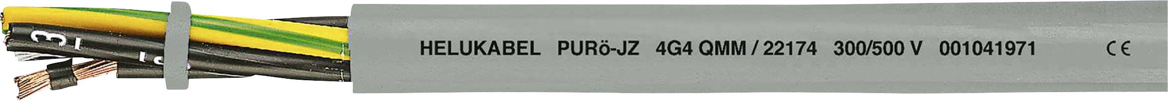 Grauer Helukabel mit freigelegten Kupferdrähten; Beschriftung: 'HELUKABEL PVB4JZ 06/04/09 G 0.6/1kV 3x1.5qmm'.