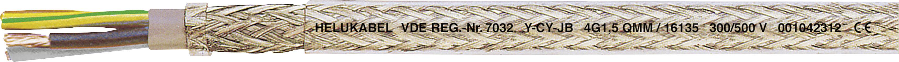 Ein mehradriges Kabel mit Beschriftung 'HO5BQ-F 3G1,0' und CE-Kennzeichnung. Das Kabel hat eine geflochtene Außenhülle.