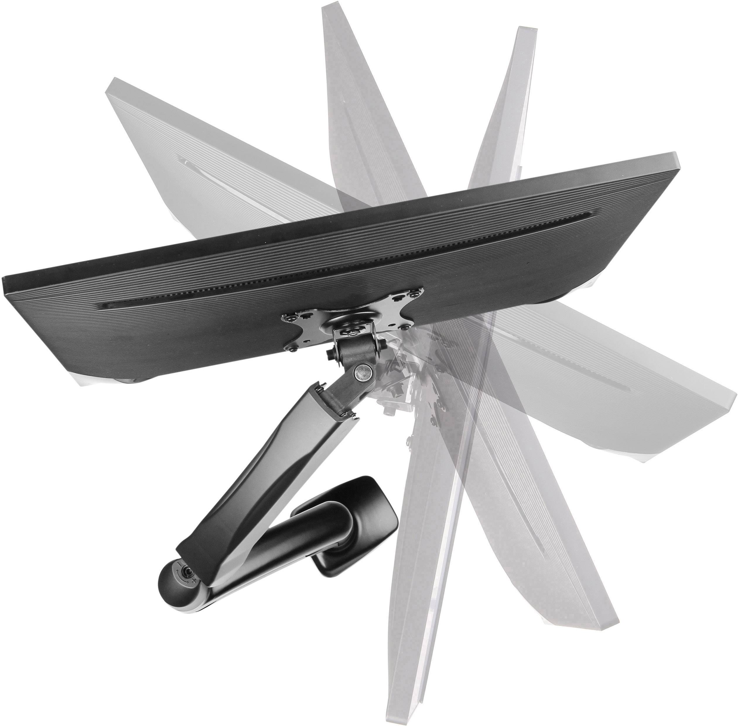 ICY BOX IB-MS303-T 1fach Monitor-Tischhalterung 25,4 cm (10") - 68,6 cm (27") Schwarz Höhenverstellbar, Neigbar, Schwenkbar