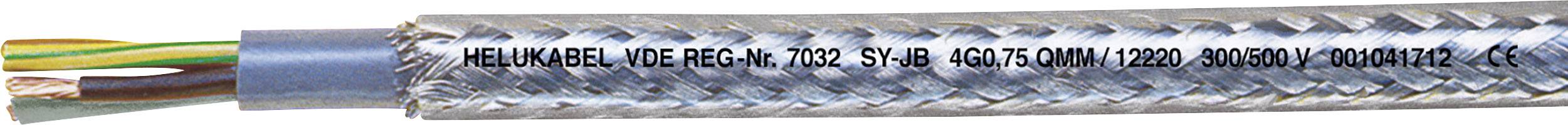 Abgeschirmtes, geflochtenes, mehradriges Kabel mit freiliegenden Kupferdrähten an einem Ende. Oberfläche zeigt Aufschrift über Kabelspezifikationen.