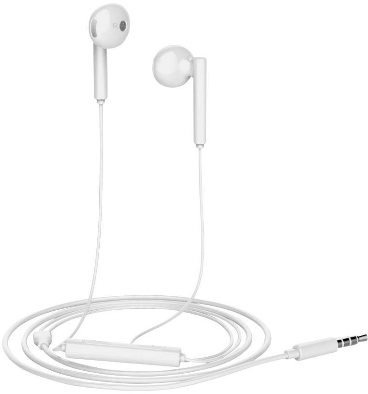 HUAWEI AM115 In Ear Headset kabelgebunden Weiß Lautstärkeregelung