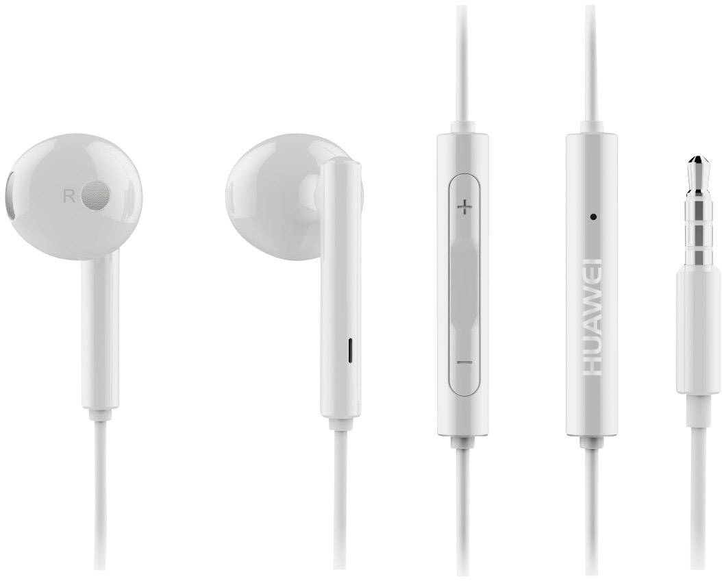 HUAWEI AM115 In Ear Headset kabelgebunden Weiß Lautstärkeregelung
